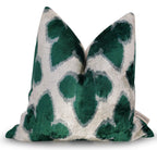 Canvello Luxury Leaf Green Carbon Grey Pillow for Couch | 16x16 Canvello