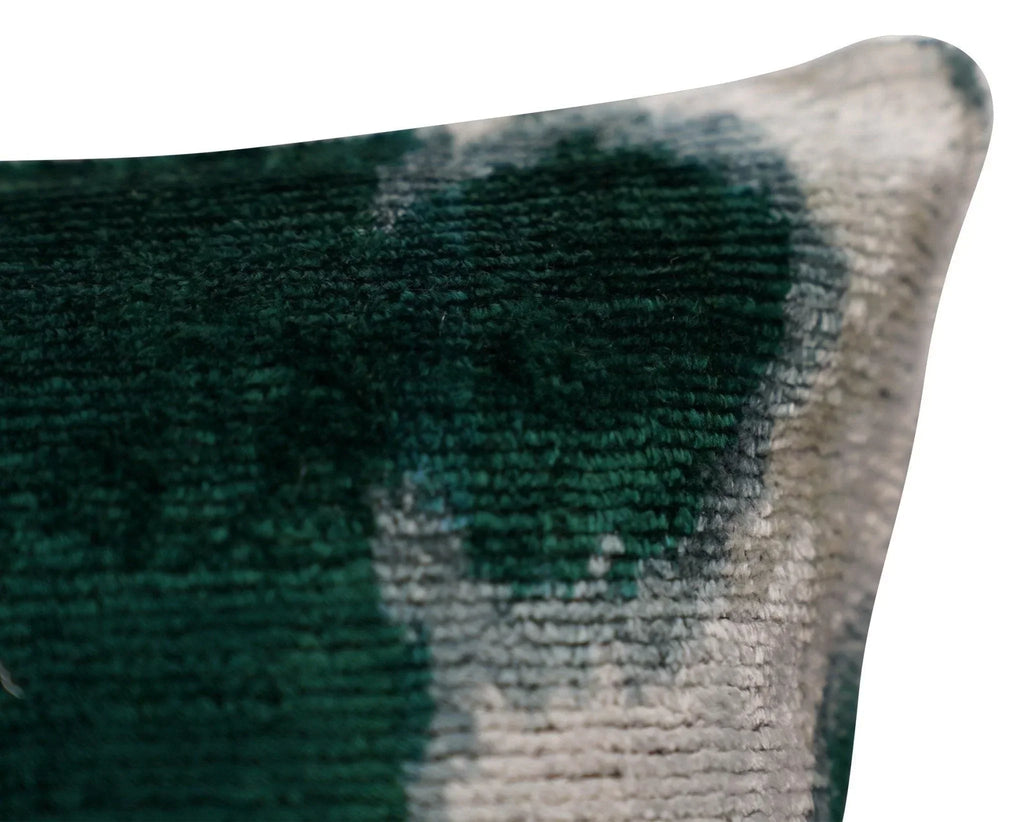 Canvello Luxury Leaf Green Carbon Grey Pillow for Couch | 16x16 Canvello