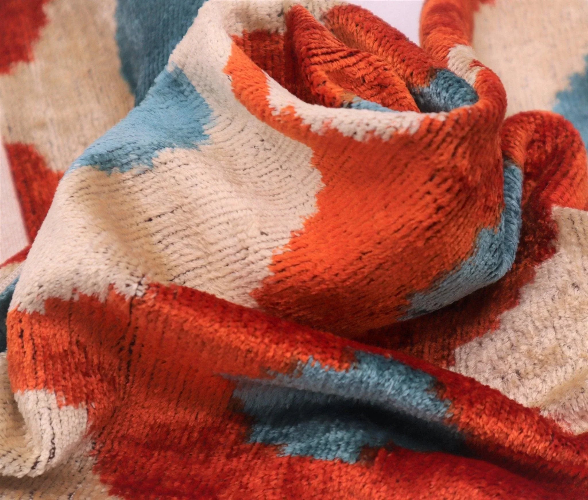 Canvello Luxury Orange Turquoise Pillows For Couch | 16 x 24 in (40 x 60 cm) Canvello