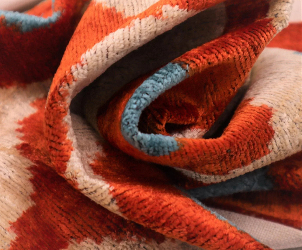 Canvello Luxury Orange Turquoise Pillows For Couch | 16 x 24 in (40 x 60 cm) Canvello