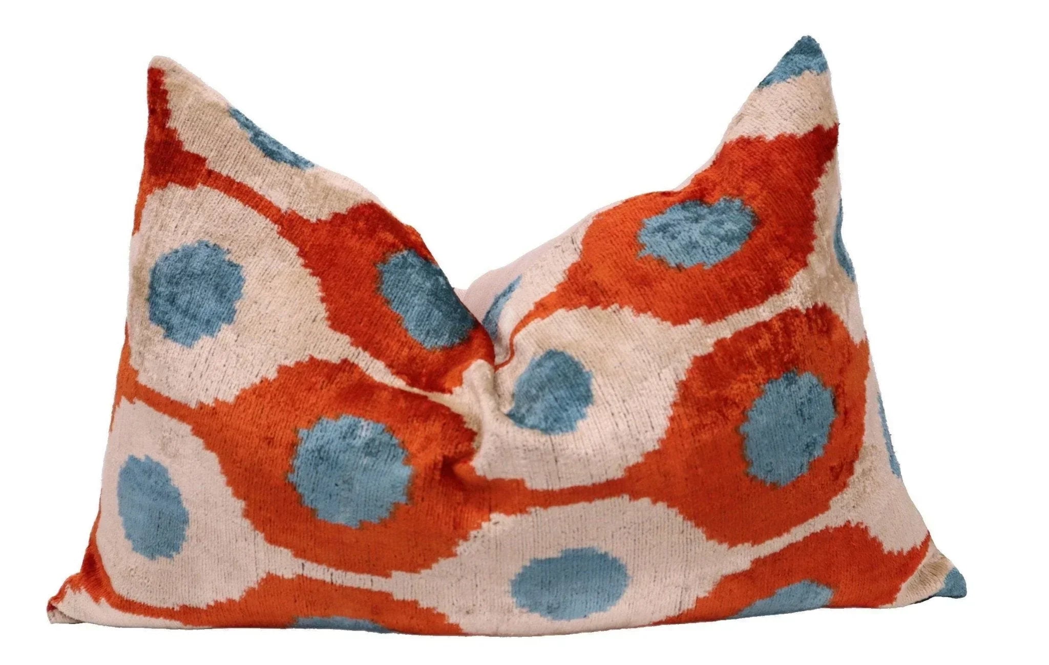 Canvello Luxury Orange Turquoise Pillows For Couch | 16 x 24 in (40 x 60 cm) Canvello