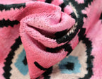 Canvello Luxury Pink Evil Eye Pillow for Couch| X in (40 X Cm), texture detail - House Of Avana
