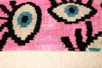 Canvello Luxury Pink Evil Eye Pillow for Couch| X in (40 X Cm), angled view - House Of Avana