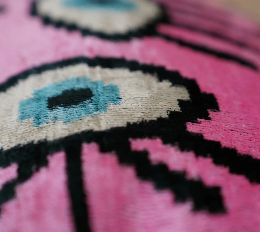 Canvello Luxury Pink Evil Eye Pillow for Couch - 16x16 inch Canvello