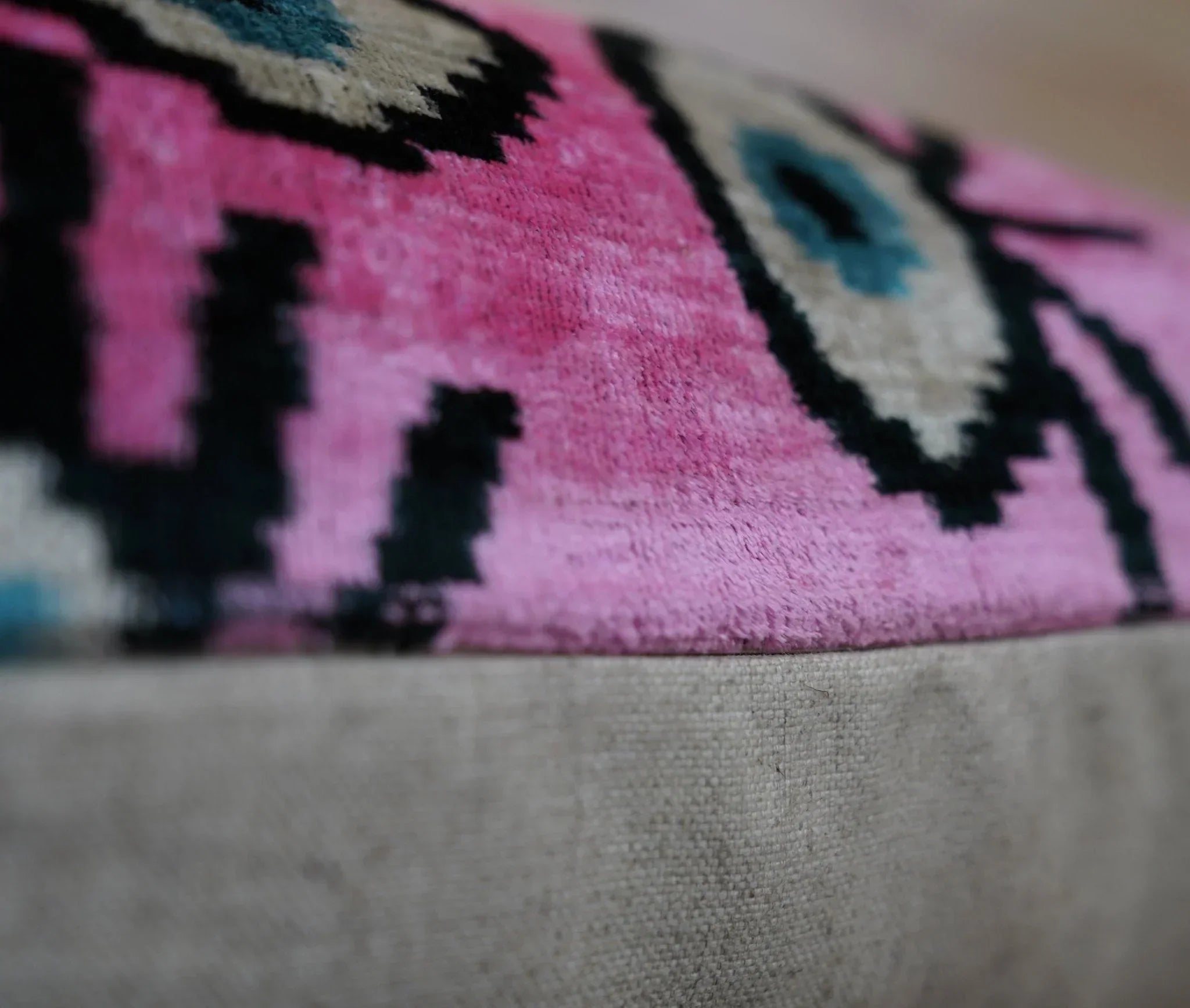Canvello Luxury Pink Evil Eye Pillow for Couch - 16x16 inch Canvello