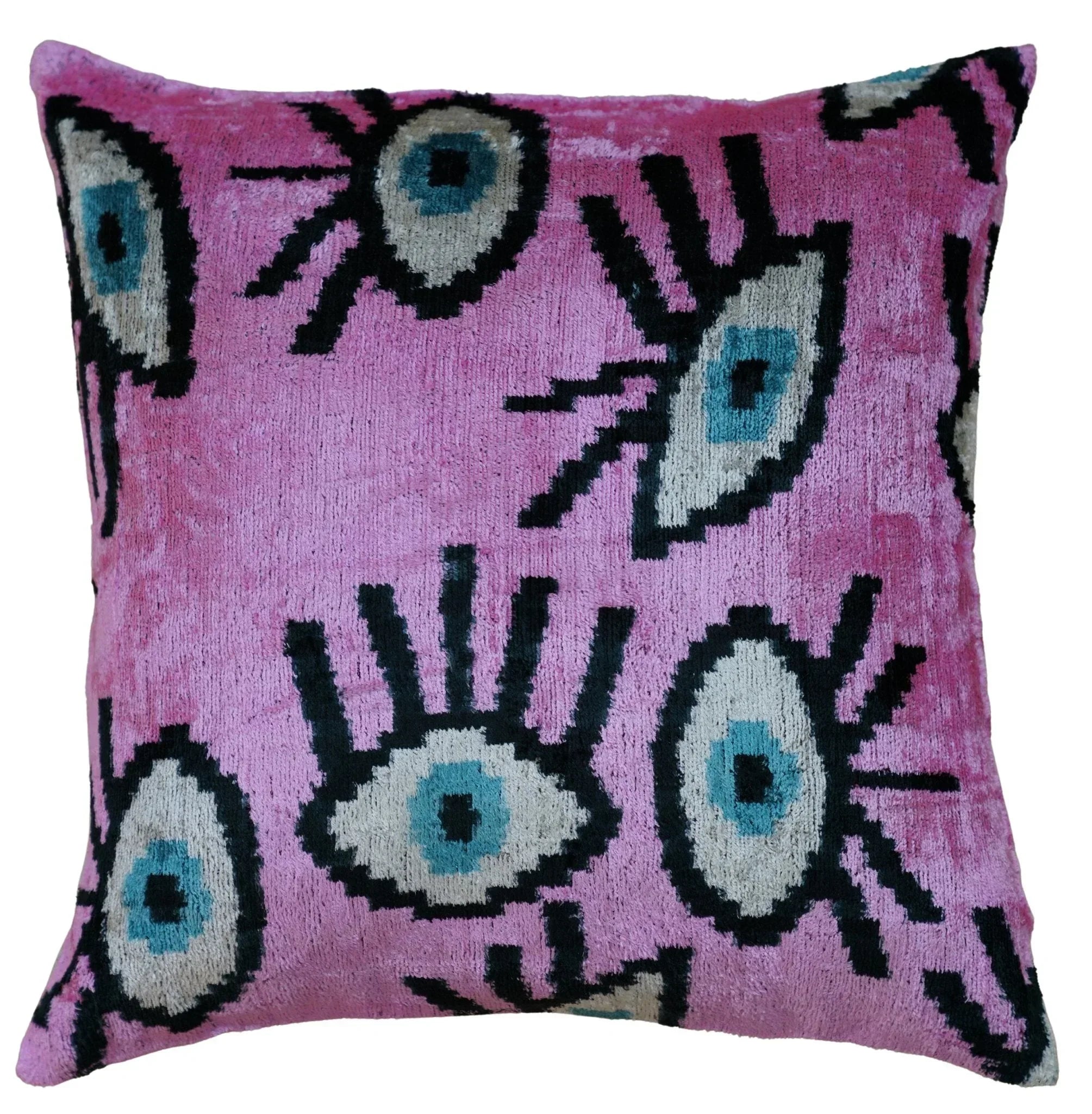 Canvello Luxury Pink Evil Eye Pillow for Couch - 16x16 inch Canvello