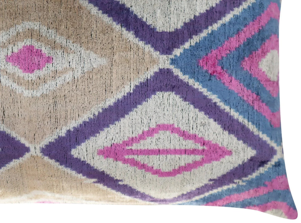 Canvello Luxury Pink Purple Beige Pillow for Couch | X in (40 X Cm), side view - House Of Avana