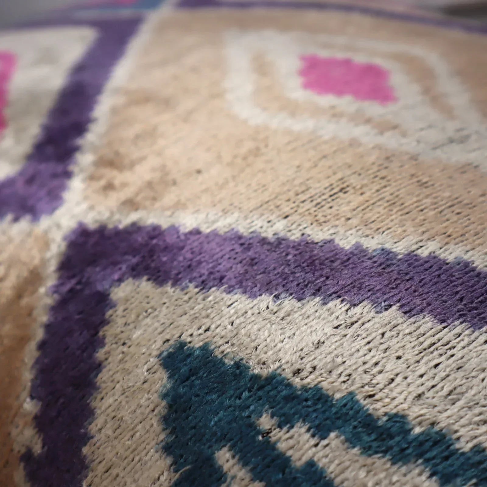 Canvello Luxury Pink Purple Beige Pillow for Couch | X in (40 X Cm), top view - House Of Avana