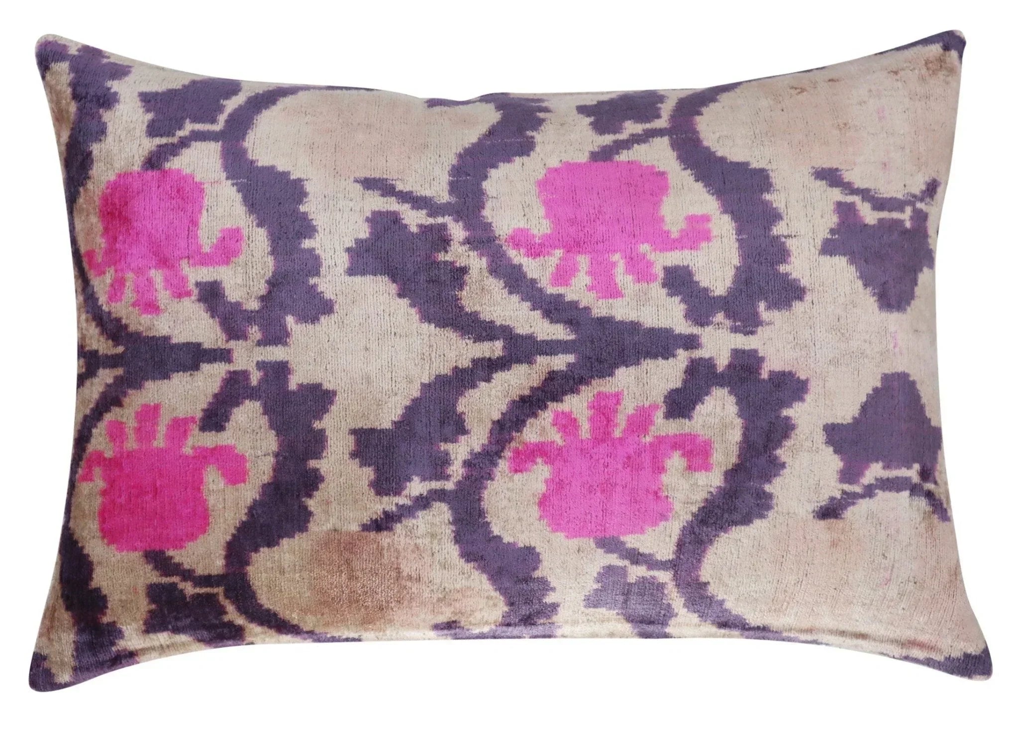 Canvello Luxury Pink Purple Beige Pillow for Couch | 16 x 24 in (40 x 60 cm) Canvello