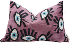 Canvello Luxury Pink Purple Evil Eye Pillow for Couch | 16 x 24 in (40 x 60 cm) Canvello