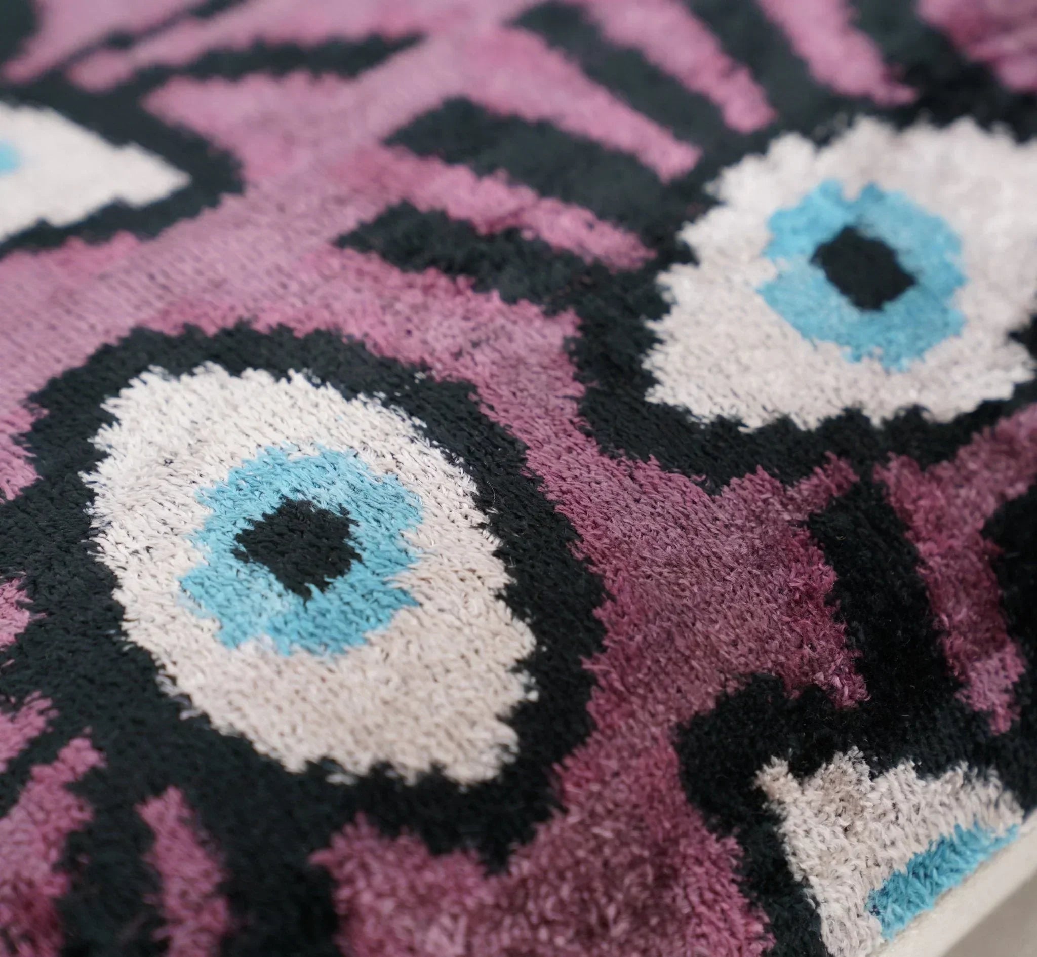 Canvello Luxury Pink Purple Evil Eye Pillow for Couch | 16 x 24 in (40 x 60 cm) Canvello