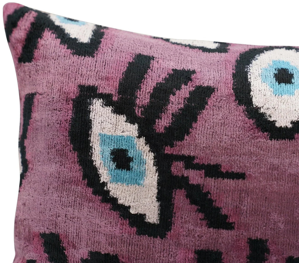 Canvello Luxury Pink Purple Evil Eye Pillow for Couch | 16 x 24 in (40 x 60 cm) Canvello