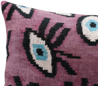 Canvello Luxury Pink Purple Evil Eye Pillow for Couch | 16 x 24 in (40 x 60 cm) Canvello