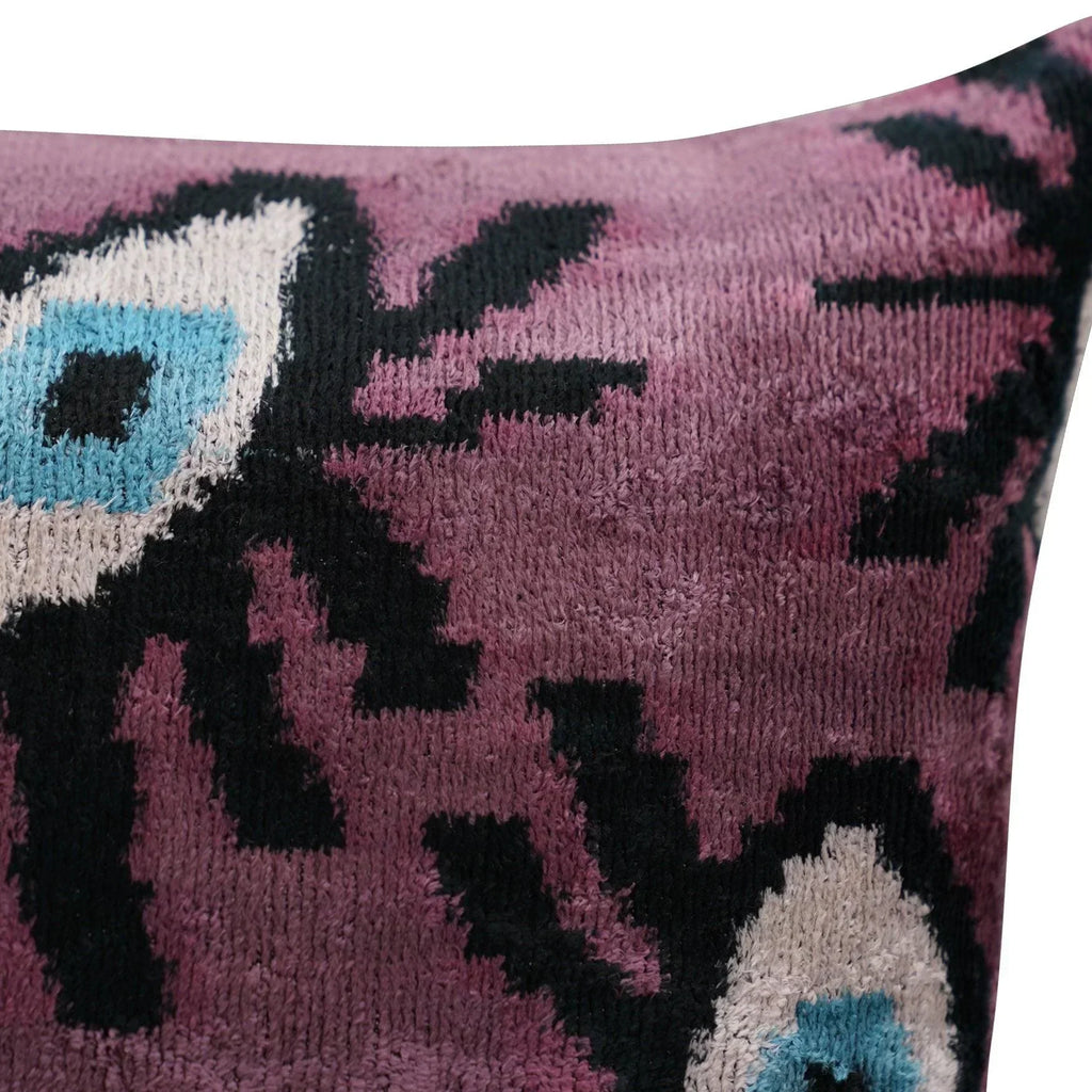 Canvello Luxury Pink Purple Evil Eye Pillow for Couch | 16 x 24 in (40 x 60 cm) Canvello