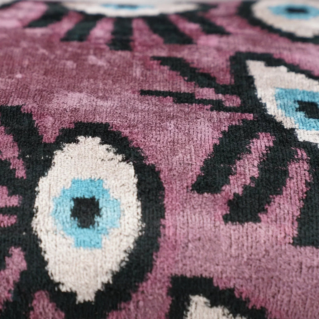 Canvello Luxury Pink Purple Evil Eye Pillow for Couch | 16 x 24 in (40 x 60 cm) Canvello