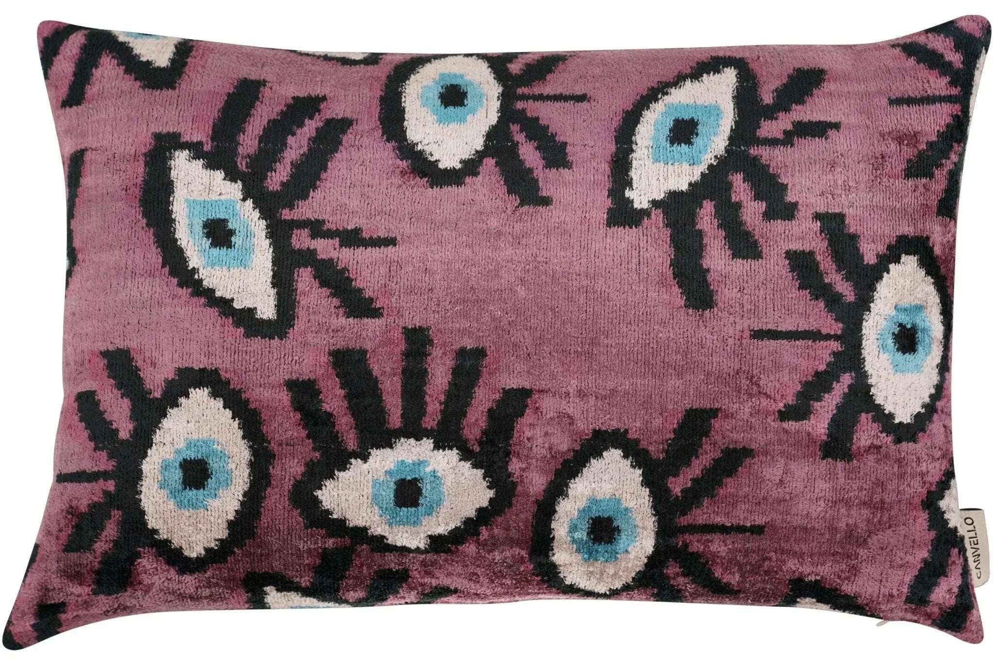 Canvello Luxury Pink Purple Evil Eye Pillow for Couch | 16 x 24 in (40 x 60 cm) Canvello