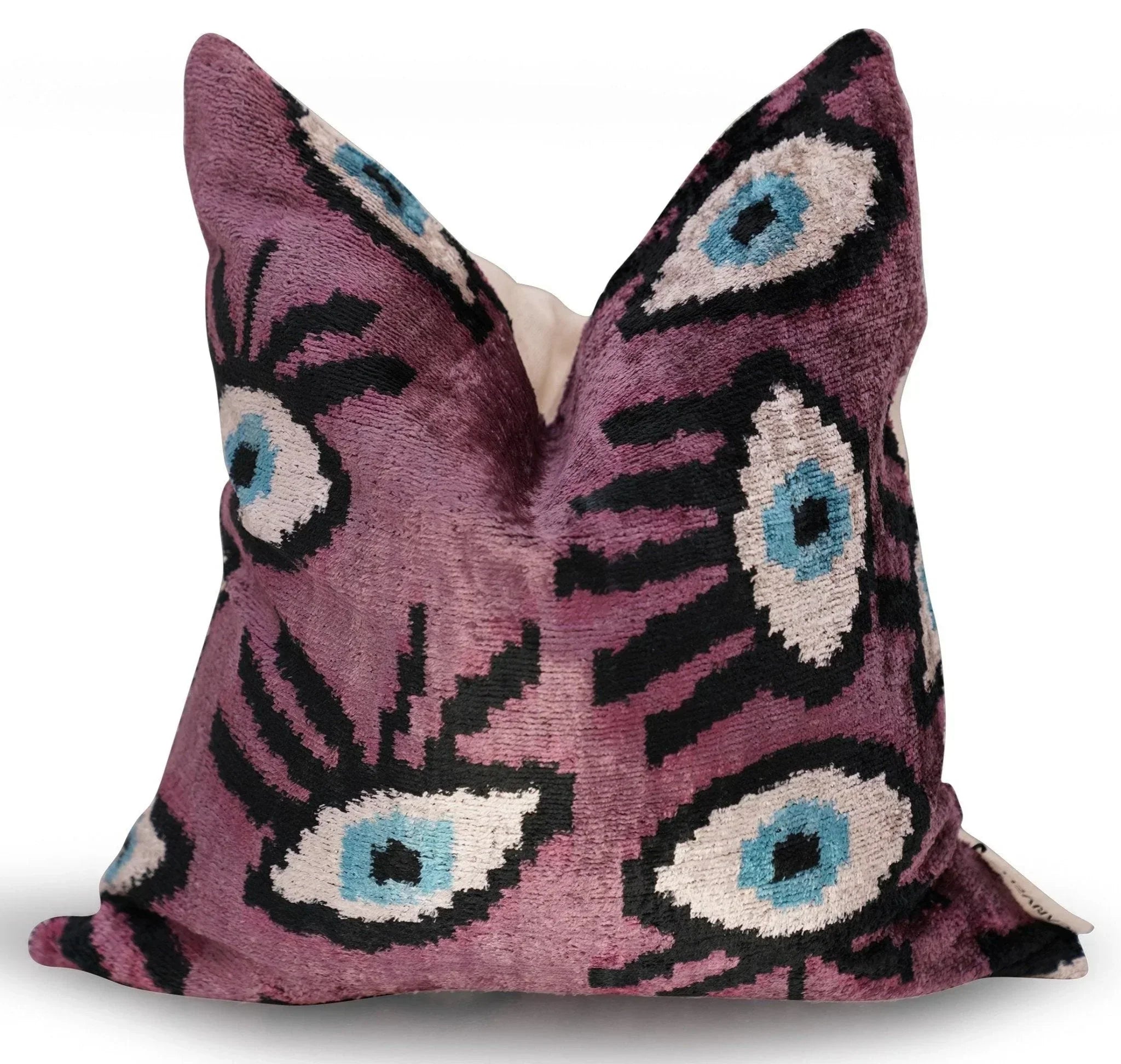 Canvello Luxury Pink Purple Evil Eye Pillow for Couch - 16x16 inch Canvello