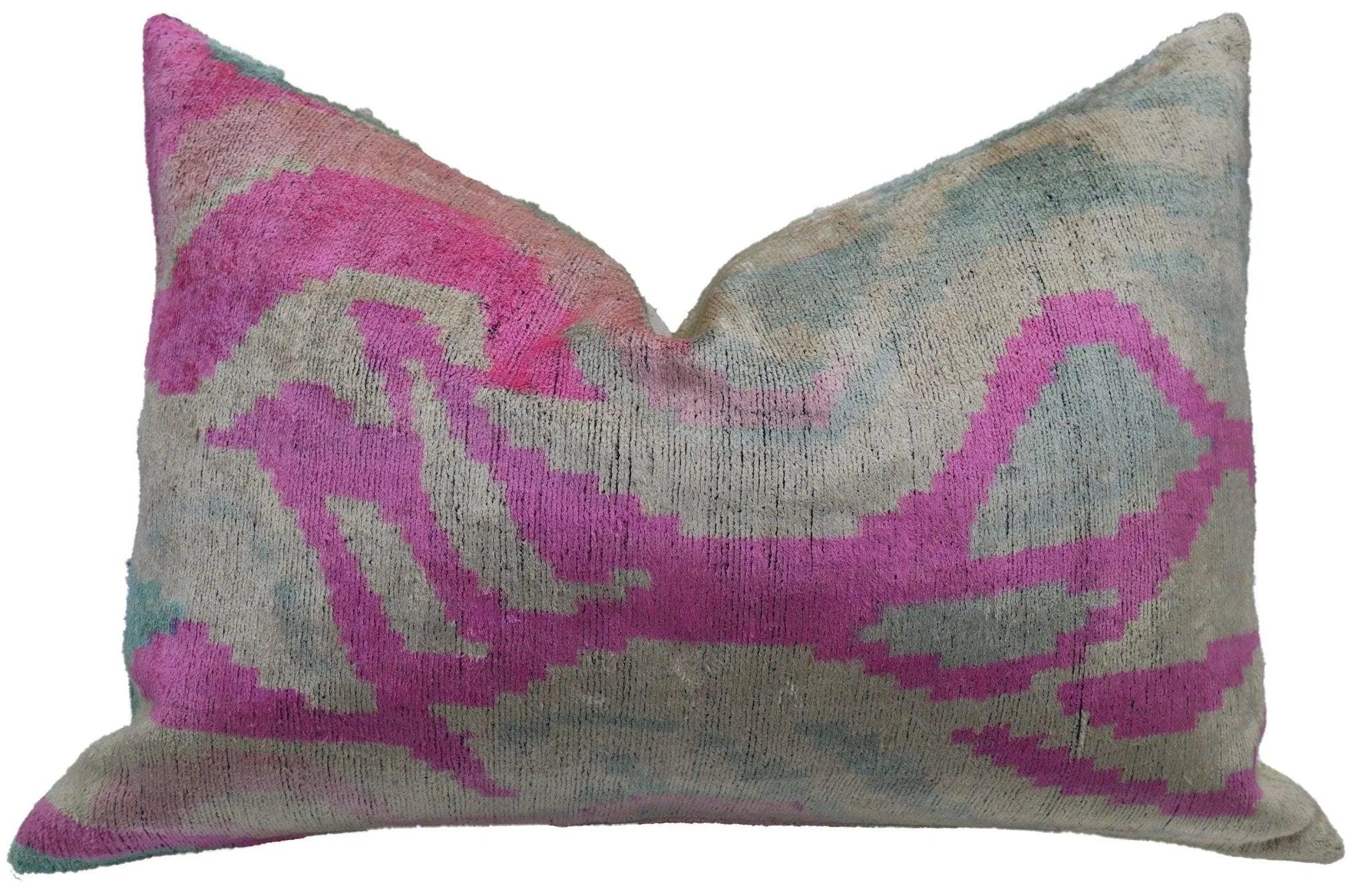 Canvello Luxury Pink Velvet Throw Pillows - 16x24 Canvello