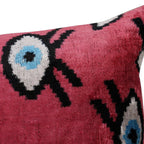 Canvello Luxury Pinkish Red Evil Eye Pillow for Couch | 16 x 24 in (40 x 60 cm) Canvello