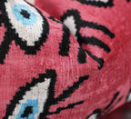 Canvello Luxury Pinkish Red Evil Eye Pillow for Couch | 16 x 24 in (40 x 60 cm) Canvello