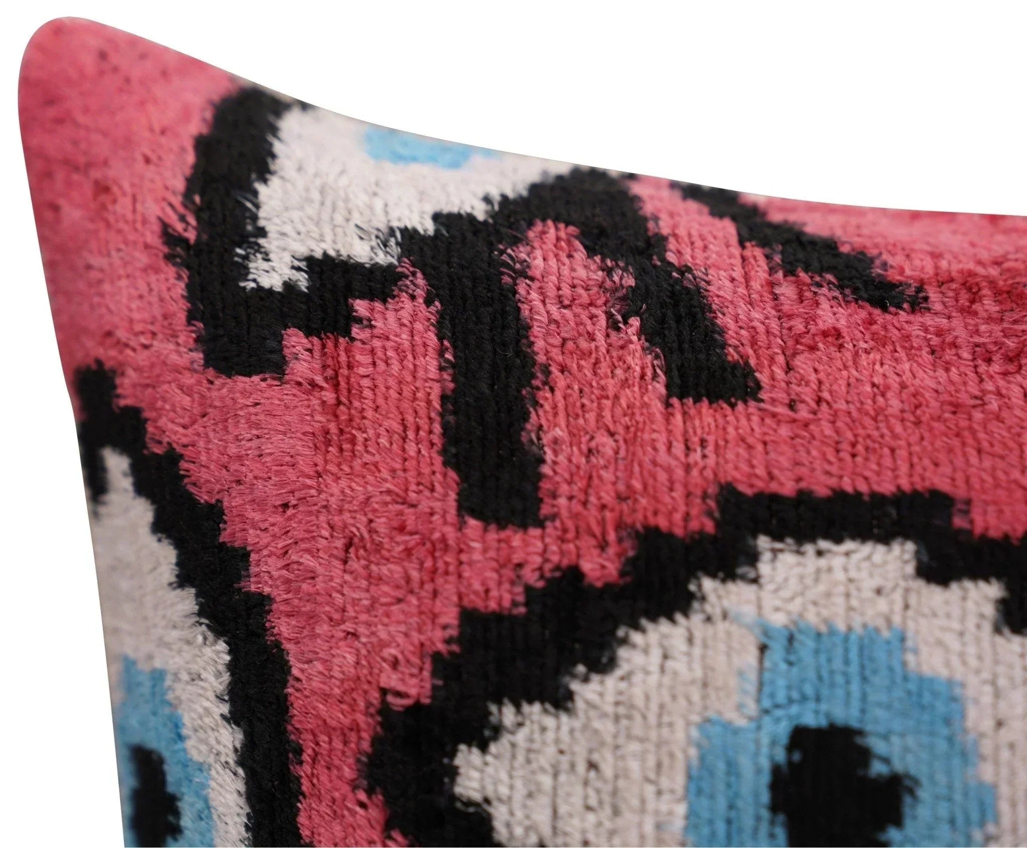 Canvello Luxury Pinkish Red Evil Eye Pillow for Couch - 16x16 inch Canvello