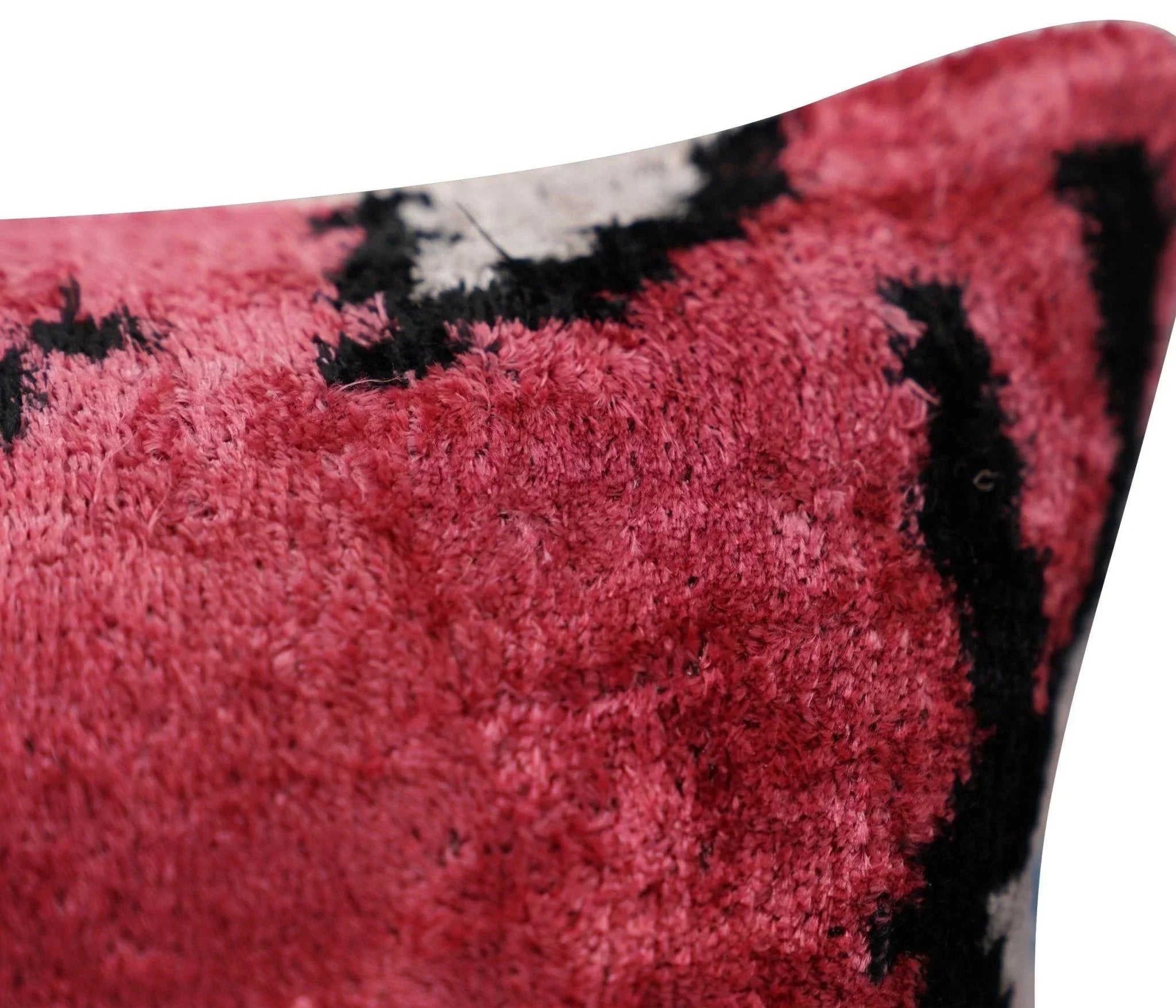 Canvello Luxury Pinkish Red Evil Eye Pillow for Couch - 16x16 inch Canvello