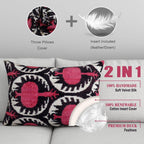 Canvello Luxury Red Pomegranate Velvet Throw Pillows - 16x24 in Canvello