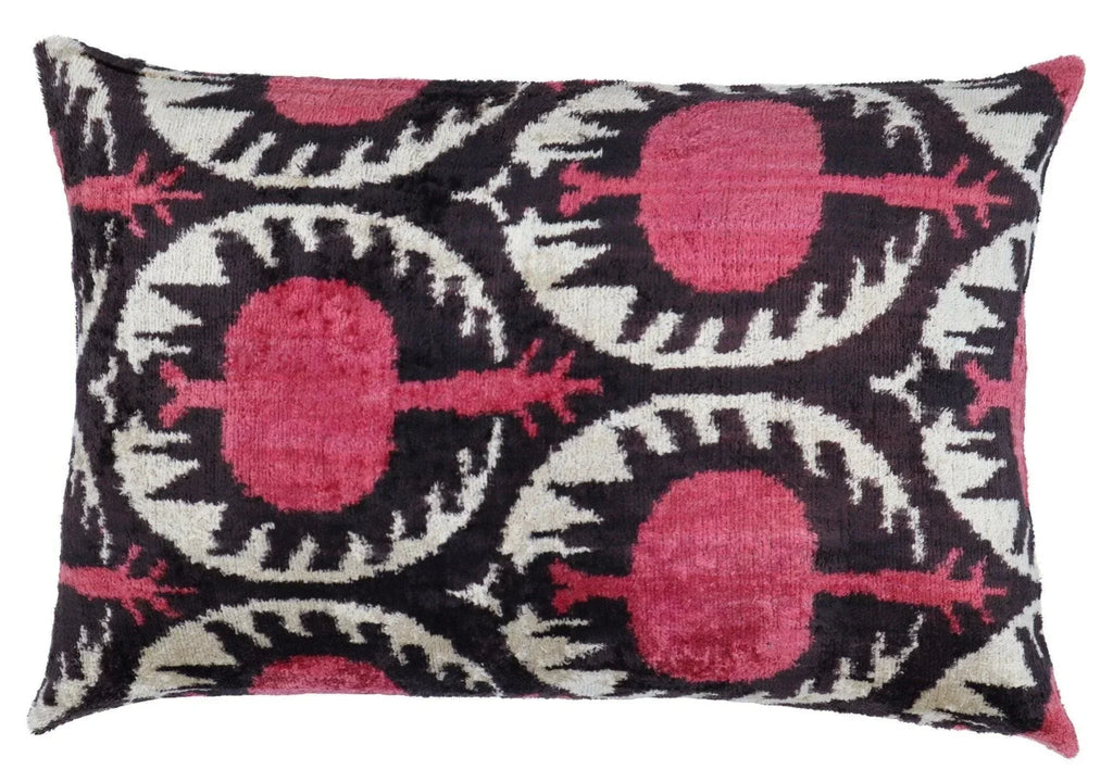Canvello Luxury Red Pomegranate Velvet Throw Pillows - 16x24 in Canvello