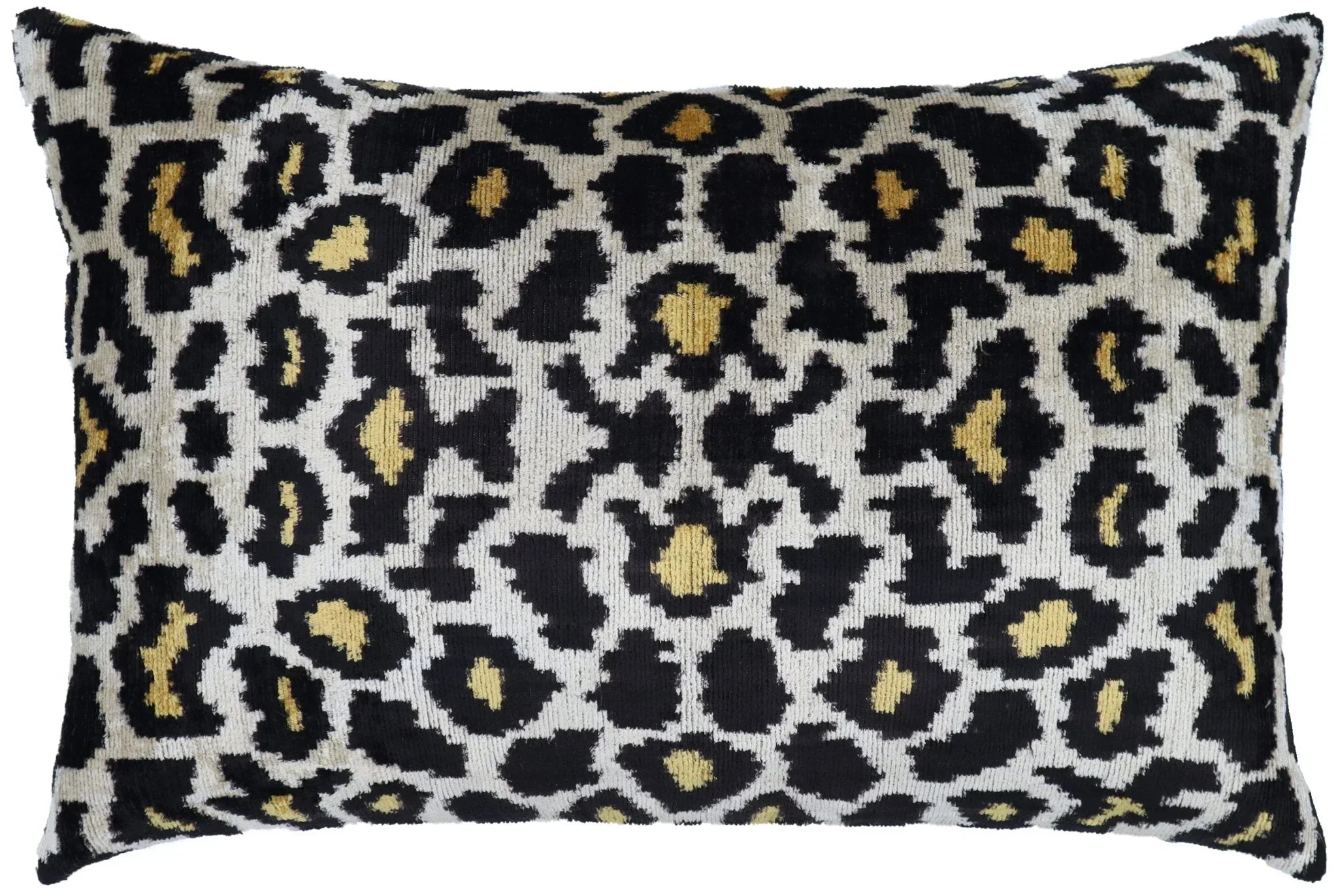 Canvello Luxury Tiger Print Black Gold Throw Pillow with Down Insert Canvello