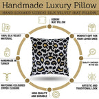Canvello Luxury Tiger Print Black Gold Throw Pillow with Down Insert Canvello