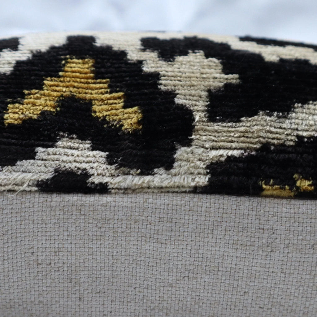 Canvello Luxury Tiger Print Black Gold Throw Pillow with Down Insert Canvello