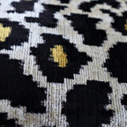Canvello Luxury Tiger Print Black Gold Throw Pillow with Down Insert Canvello
