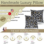 Canvello Luxury Tiger Print Black Gold Throw Pillow with Down Insert Canvello