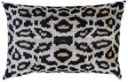 Canvello Luxury Tiger Print Black Gold Velvet Silk Pillow - 16X24 in Canvello