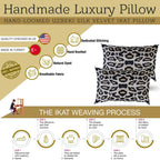 Canvello Luxury Tiger Print Black Gold Velvet Silk Pillow - 16X24 in Canvello