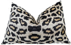 Canvello Luxury Tiger Print Black Gold Velvet Silk Pillow - 16X24 in Canvello