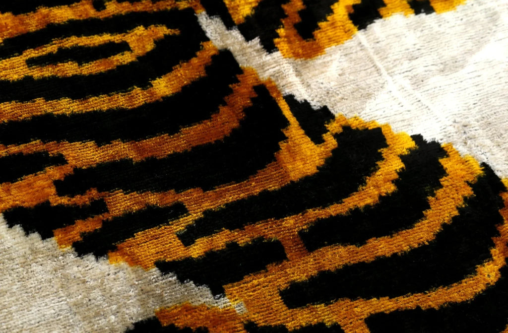 Canvello Luxury Velvet Lumbar Pillow,Tiger Design in Golden, Black, High-Quality 16x24 in Decorative Accent for Sofas, Couches, and Interior Design Canvello