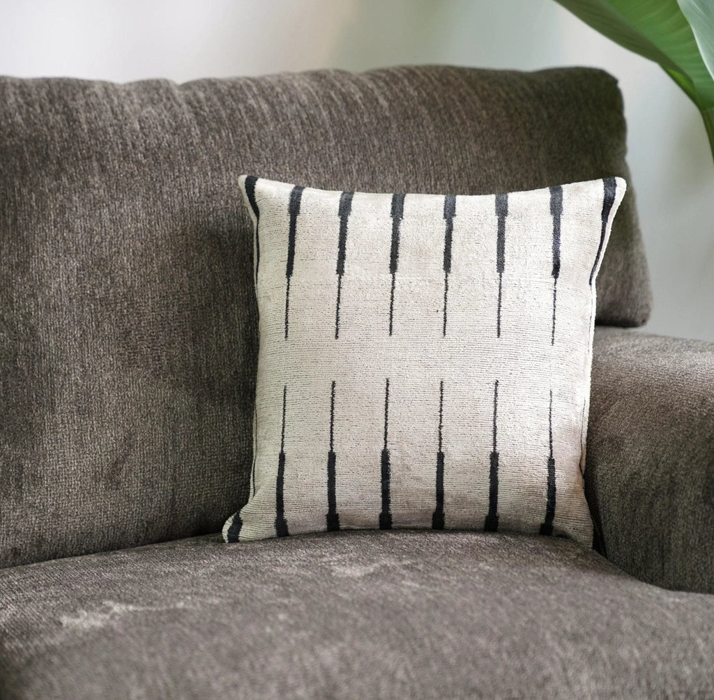 Canvello Modern Black And White Throw Pillows | 16x16 in | Set of 2 Canvello