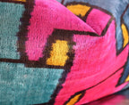 Canvello Multi Color Rainbow Handmade 16x24 Silk Velvet Pillow, Organic Veg Dyed, Down/feather Filled,... - House Of Avana