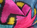 Canvello Multi Color Rainbow Handmade 16x24 Silk Velvet Pillow, Organic Veg Dyed, Down/feather Filled,... - House Of Avana