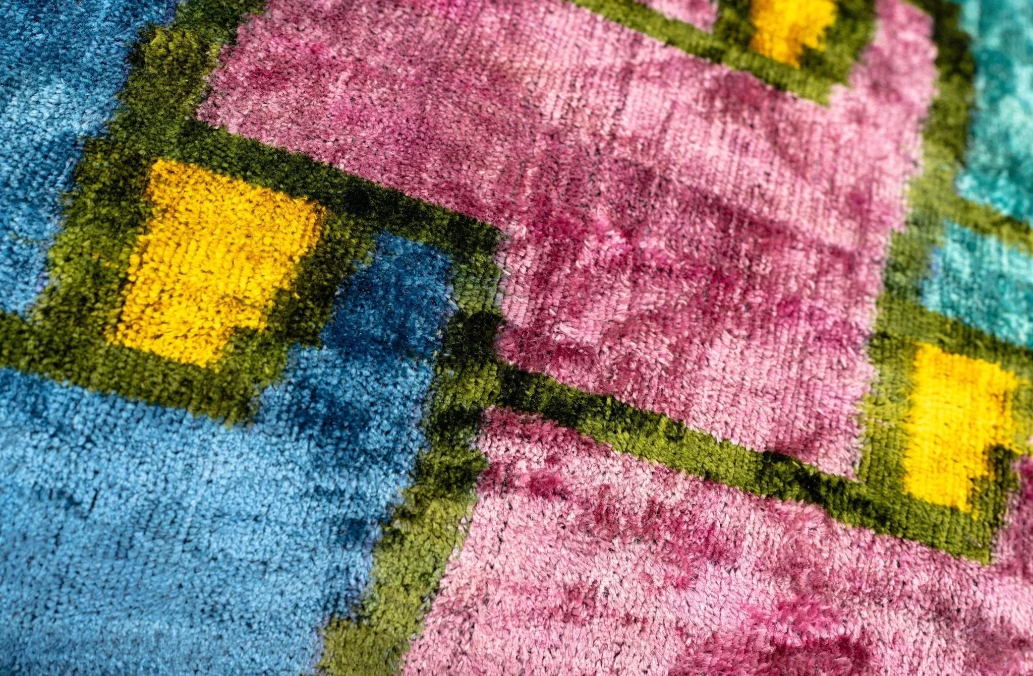 Canvello Multi Color Rainbow Handmade 16x24 Silk Velvet Pillow, Organic Veg Dyed, Down/Feather Filled Canvello