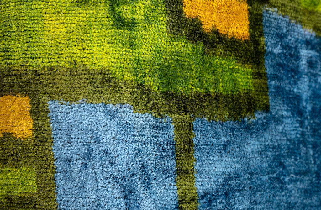 Canvello Multi Color Rainbow Handmade 16x24 Silk Velvet Pillow, Organic Veg Dyed, Down/Feather Filled Canvello