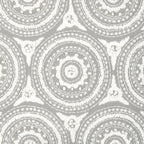Canvello Naples Embroidered Pillow, Grey/Ivory Canvello