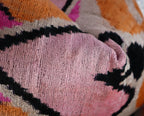 Canvello Orange Pink Handmade 16x24 Silk Velvet Pillow, Organic Veg Dyed, Down/Feather Filled Canvello