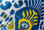 Canvello Organic Handmade Silk Velvet Pillow: 16x24 Inches with Premium Down Feather Insert - Luxury Blue Gold Canvello