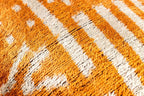 Canvello Organic Handmade Silk Velvet Pillow: 16x24 Inches with Premium Down Feather Insert - Luxury Copper Orange Geometric Floral Pattern Canvello