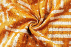 Canvello Organic Handmade Silk Velvet Pillow: 16x24 Inches with Premium Down Feather Insert - Luxury Copper Orange Geometric Floral Pattern Canvello