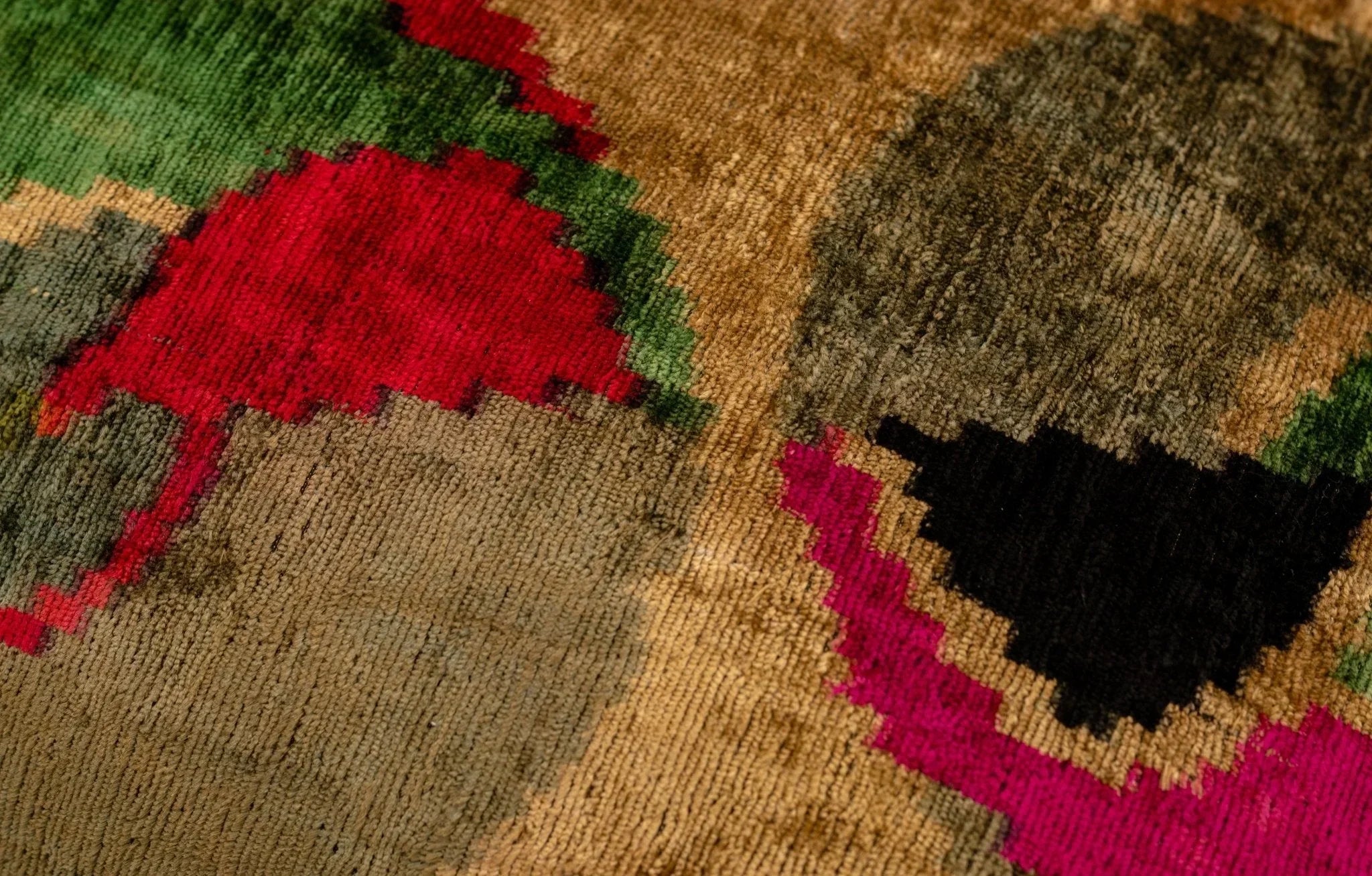 Canvello Organic Handmade Silk Velvet Pillow: 16x24 Inches with Premium Down Feather Insert - Luxury Gold Green Pink Canvello
