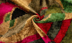 Canvello Organic Handmade Silk Velvet Pillow: 16x24 Inches with Premium Down Feather Insert - Luxury Gold Green Pink Canvello