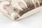 Canvello Organic Handmade Silk Velvet Pillow: 16x24 Inches with Premium Down Feather Insert - Luxury Gray Ivory Pink Canvello